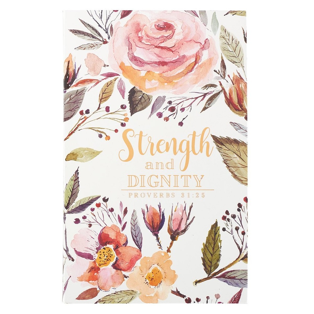 Christian Art Gifts Scripture Journal Strength and Dignity Proverbs 31:25 Bi…