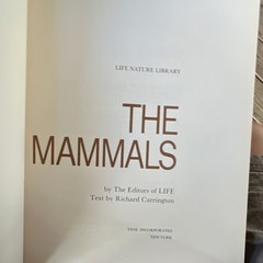Life Nature Library The Mammals Hardcover Time Incorporated Richard Carrington