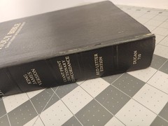 HOLY BIBLE Giant Print with Study Helps KJV Red Letter ~ Dugan 710 Black 1984 SC