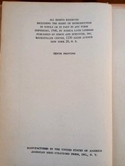 Peace of Mind by Joshua Loth Liebman (1946, HC No DJ) 10th Printing – Inscribed