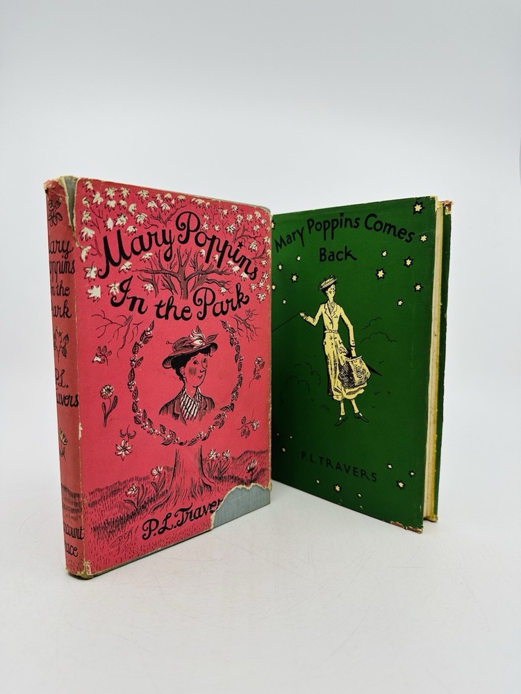 Mary Poppins 2 Book Lot Comes Back In The Park P.L. Travers 1st Edition Vintage
