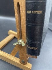 Vtg French Morocco Leather bound King James HOLY BIBLE Concordance Red Letter