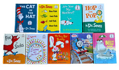 Dr. Seuss Lot 9 HC LG 9.5 Numbered B Edition Beginner Books Belly Book Bad Bunny