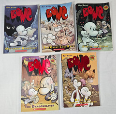 Bone Jeff Smith Scholastic Graphic Novel TPB Lot Volumes 1 2 3 4 5 1-5