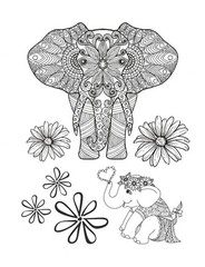 Best Elephants Coloring Book save the Lions 108 Pages 8.5 x 11 for All Ages
