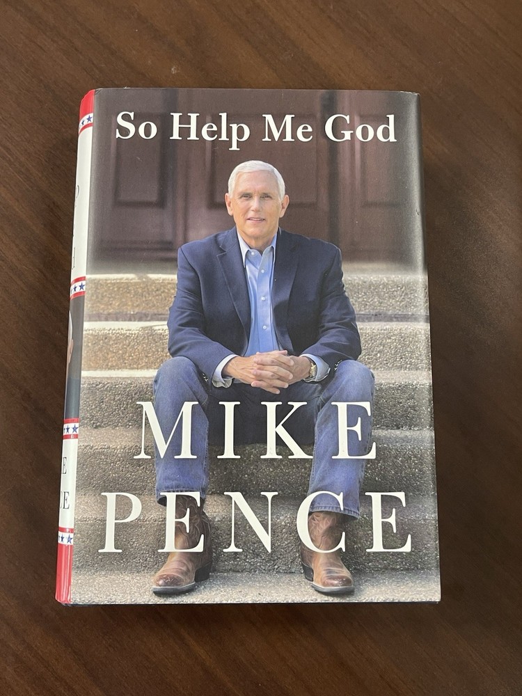 So Help Me God by Mike Pence SIGNED Bookplate 2022 HB Vice President USA AUTO