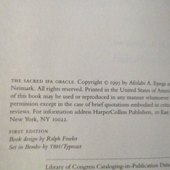 THE SACRED IFA ORACLE First Edition Leather Hardcover by Epega 1995 Gift Quality