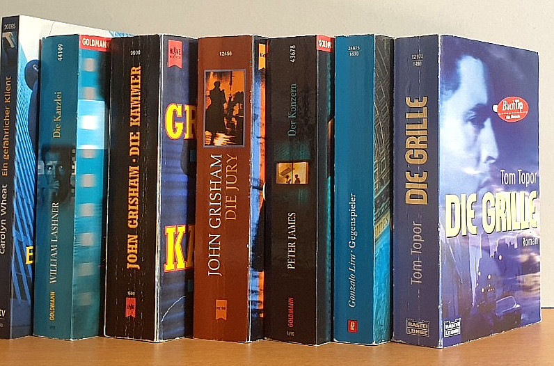BUCHPAKET+KRIMI+THRILLER+7 BÜCHER+TOM TOPOR+PETER JAMES+TB+BUNDLE