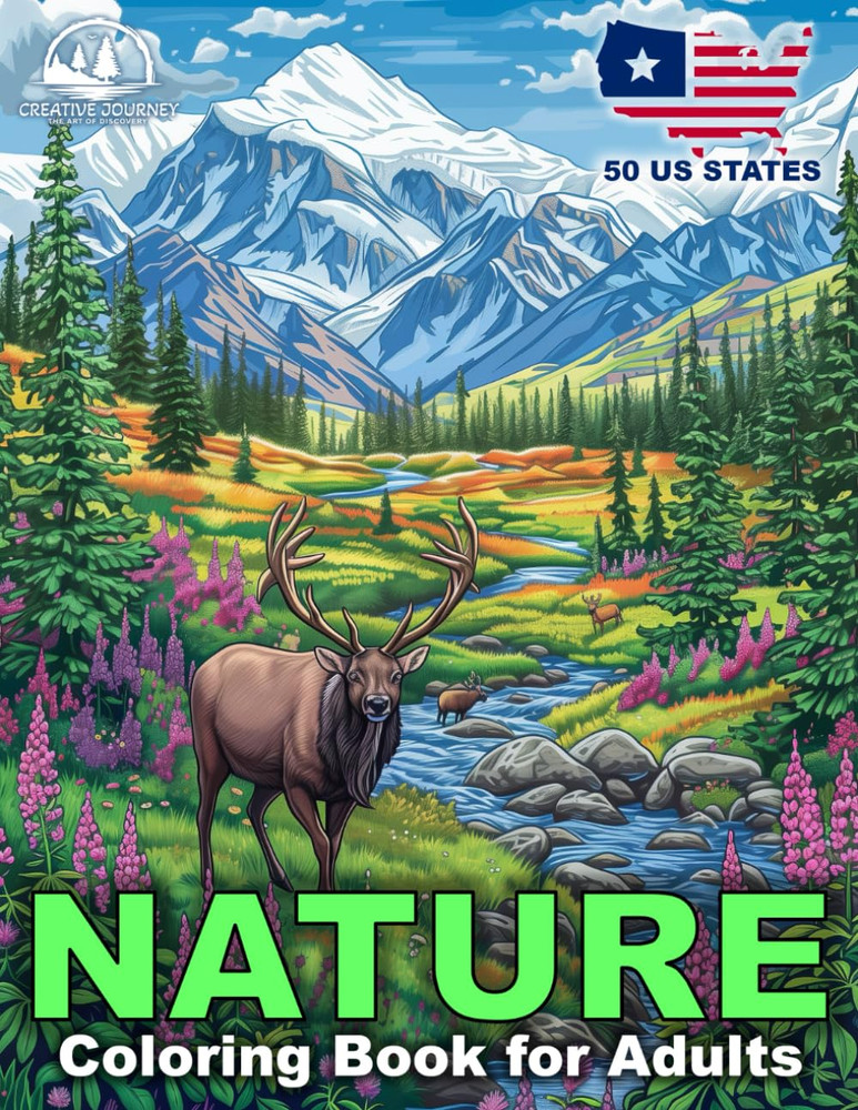 Nature Coloring Book for Adults: Relaxing Landscapes and Beautiful Scenes with A