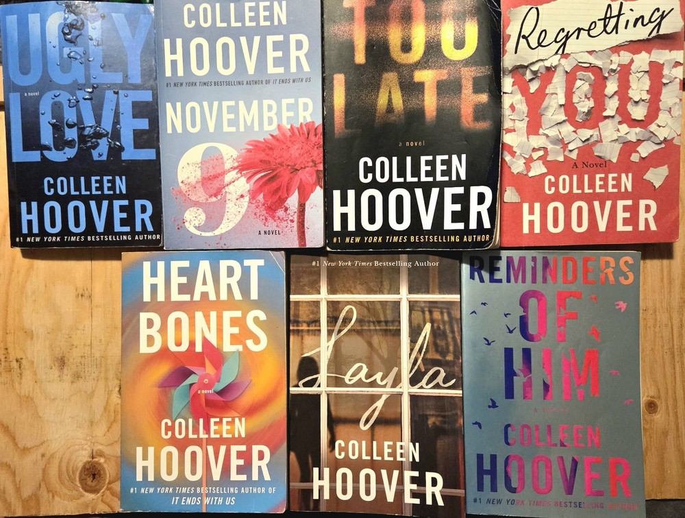 Colleen Hoover Book Lot 7 Books Ugly Love November 9 Heart Bones Layla