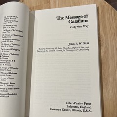 The Message Of Galatians By John R. W. Stott PB