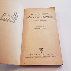How To Know American Antiques Alice Winchester PB Book 1959 Signet Guide Vtg