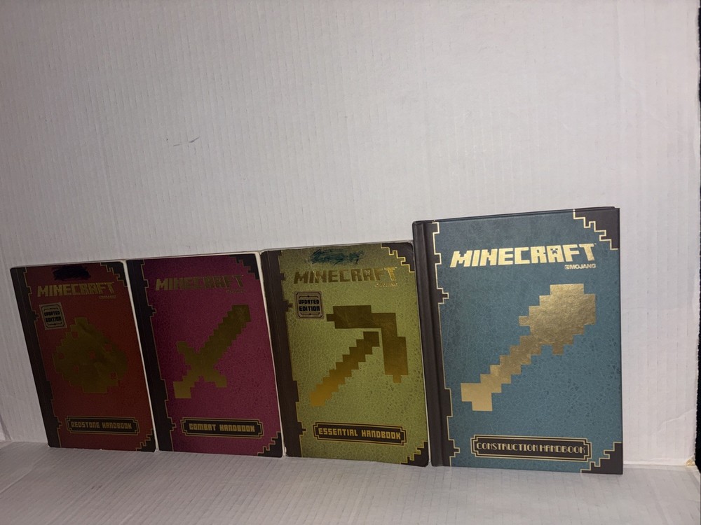 Minecraft Official Handbooks Collection Set of 4 Mojang Guides
