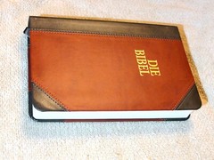 German Bible, Die Bibel, Schlachter 2000, Imitation Leather, Brown Black 2-toned