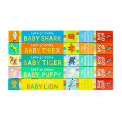 Let’s Go Home Series 5 Books Collection Set (Baby Shark Baby T Rex Baby Tiger