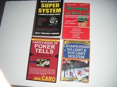 4 Hold’em Books Dan Harrington Mike Caro Doyle Brunson Super System Poker Tells