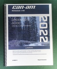 2022 Can-Am Renegade X MR 1000R Owner’s Manual: 218 Pages & Protective Covers
