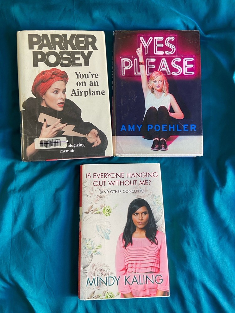 Lot of 3 Memoir Books Mindy Kaling Amy Poehler Parker Posey Hardcover Yes Please