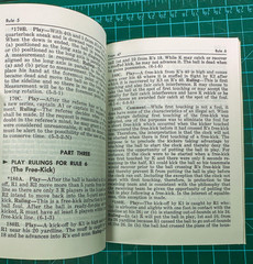 Vintage 1976 Football Case Book Rules National Alliance NFHS Blue Softcover