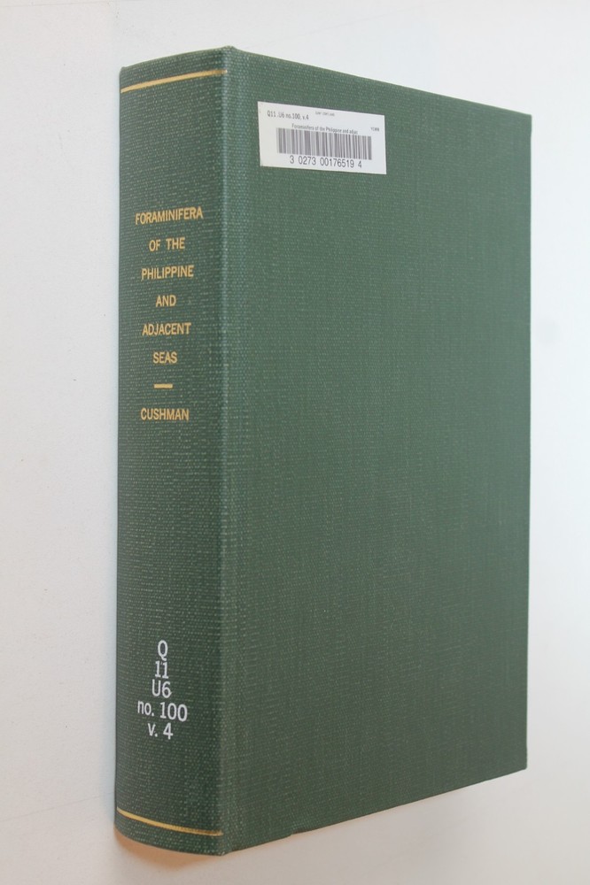 1921 Cushman Foraminifera of the Philippine Adjacent Seas Smithsonian Rebound