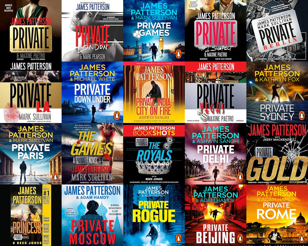 The PRIVATE Series By James Patterson (20 Audiobooks 298 hrs collection)