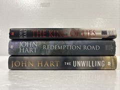 Lot of 3 Signed Books by John Hart, 1st Edition/1st Printing