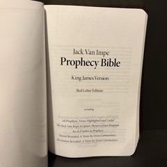 The Jack Van Impe Prophecy Bible New Third Edition KJV Bonded Burgundy Leather