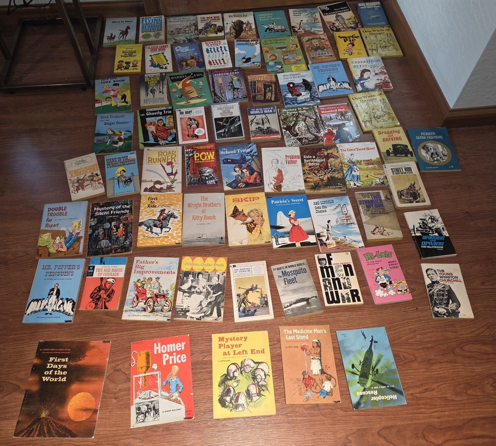 Lot of 68 Vintage Scholastic Bantam Paperback Kids Books 1960s 1970s SBS TX PB