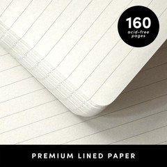 Lined Journal Notebook, Hardcover Journal for & Men, 160 Pages, (5.6 in x 8 i…