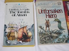 12 Sci-Fi Books Lustbader-Rucker-Lanier-Rosenberg-Roberson-Le Guin-Lyon-Laumer