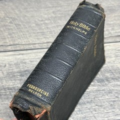 Holy Bible KJV With Helps Pronouncing Nelson 1930’s Black Face Type Color Maps