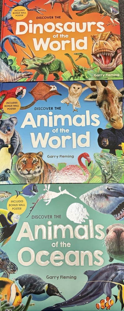 Discover Animals and Dinosaurs of the World Brand New with Posters