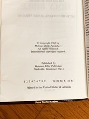 Holy Bible – KJV – Crown Reference Edition – Feora Bonded Leather – Holman 1985
