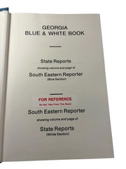 Georgia Blue & White Book Law Reporter Guide West Publishing Co. Legal Reference