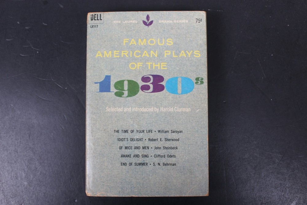 Famous American Plays of the 1930s Harold Clurman 1959 1st Printing Drama Dell