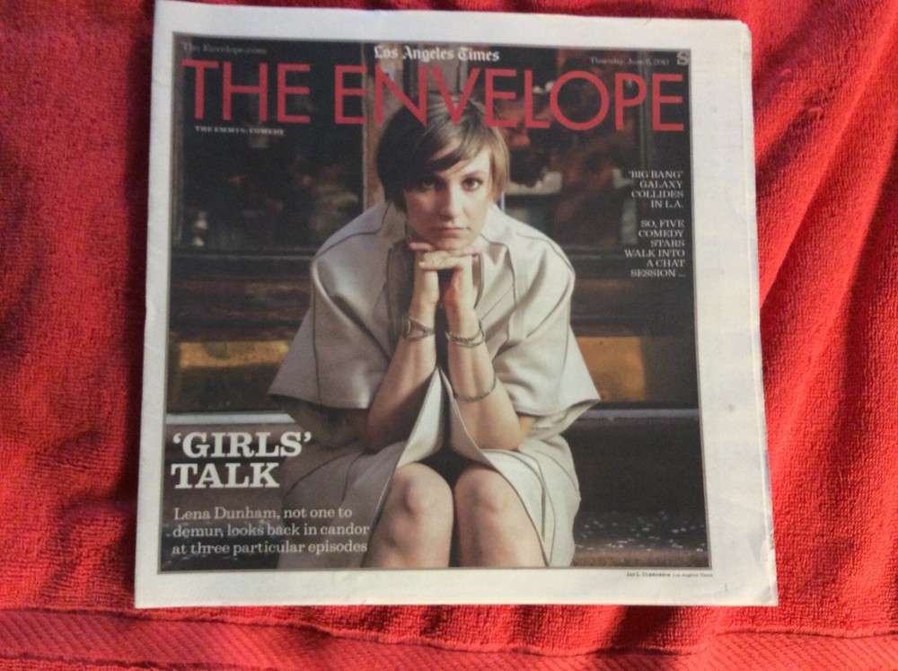 THE ENVELOPE JUNE 6 2013 LENA DUNHAM GIRLS TALK FIVE COMEDY STARS