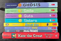 8 Lot GRAPHIC NOVELS For GIRLS Raina Telgemeier & More Scholastic pb
