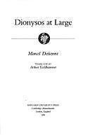 Dionysos at Large (Revealing Antiquity) Detienne, Marcel hardcover Used – Very