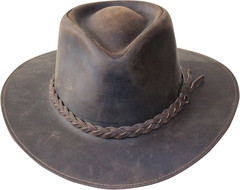 Premium Leather Fedora – Wide Brim Hat Leather – Water Resistant