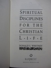 Spiritual Disciplines for the Christian Life [Paperback] Donald Whitney