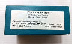 Phonics Drill Cards Teal Green Box 2002 Printing Teach Reading UPC 9780838802021