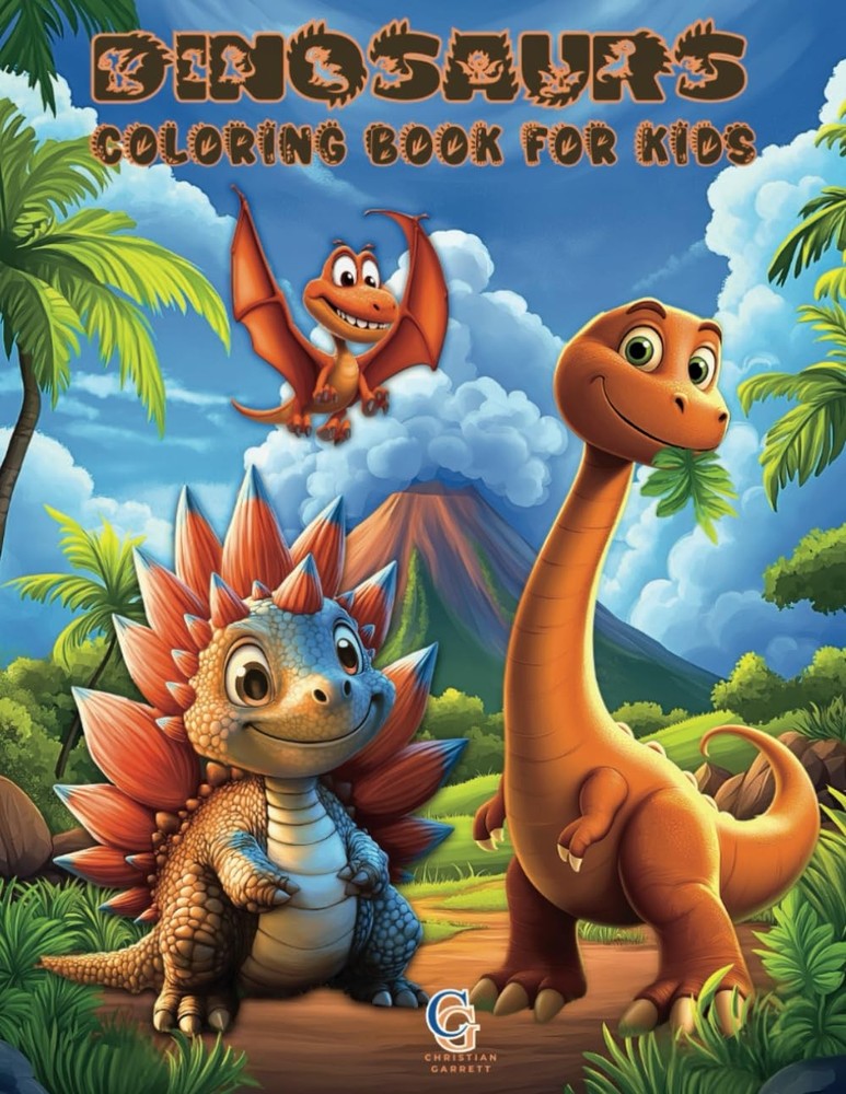 Dinosaurs Coloring Book for Kids: Explore 50 Fascinating Dinos Through Fun F…