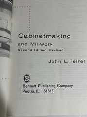 Cabinetmaking and Millwork Hardcover John L. Feirer with 20-in-1 shop guide