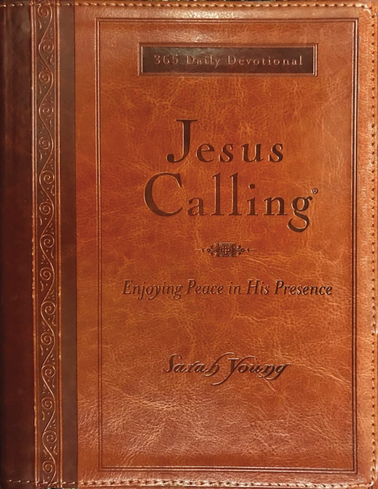 Jesus Calling, Large Text Brown Leathersoft, with Full Scriptures: Enjoying …