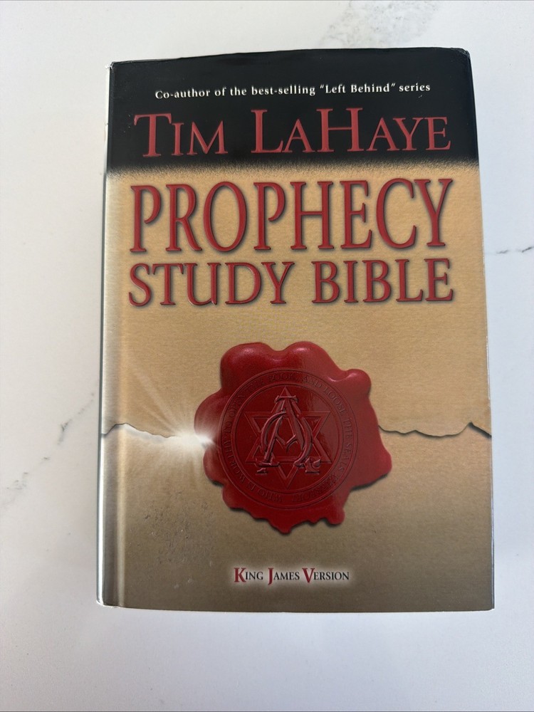 Tim LaHaye PROPHECY STUDY BIBLE KING JAMES Hardcover Dust Cover Left Behind