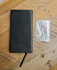 OOP HCSB UltraTrim New Testament w Psalms/Proverbs Checkbook size Bonded Leather