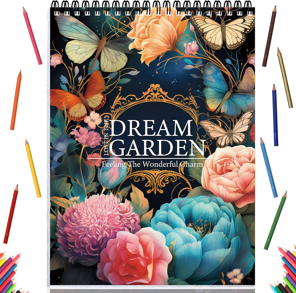 Adult Coloring Book for Women, Coloring Books for Adults Relaxation, Spiral Boun