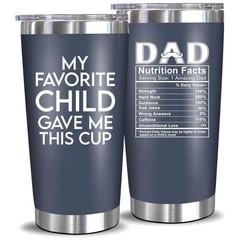 Dad Birthday Gift – 20oz Tumbler for Father, Bonus Dad