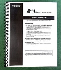 Roland MP-60 Owner’s Instruction Manual: 44 Pages & Protective Covers!
