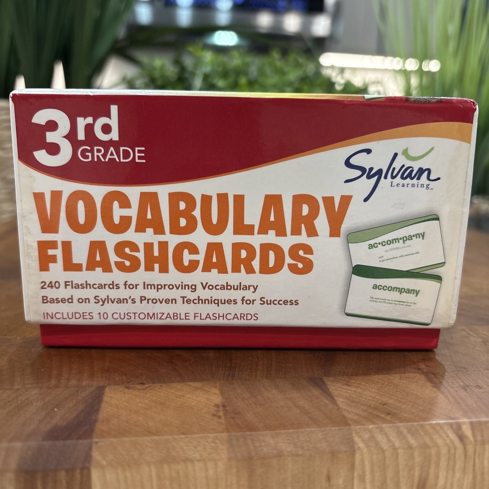 Sylvan Learning 3rd Grade Vocabulary Flashcards – 240 Cards, 10 Customizable